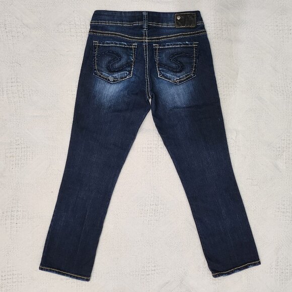 Silver Jeans Suki Capri Blue Jeans - Picture 3 of 7